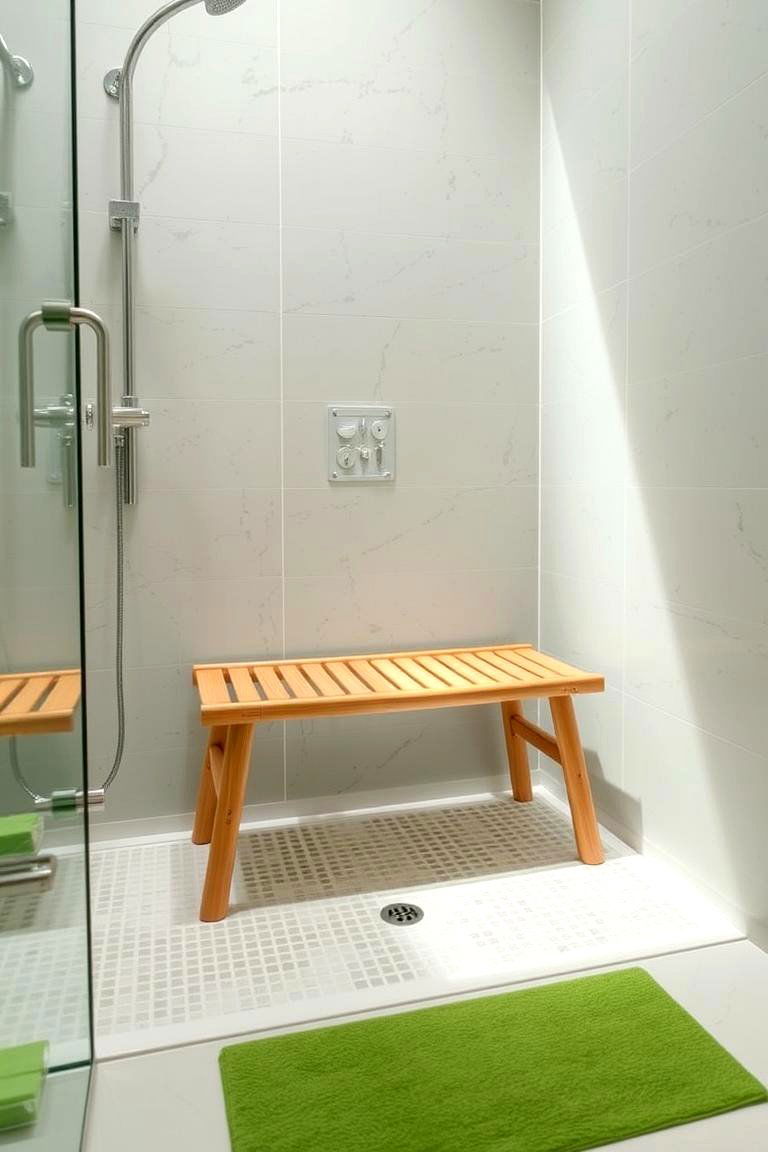 Eco Friendly Bamboo Shower Bench - 24 Shower Bench Ideas
