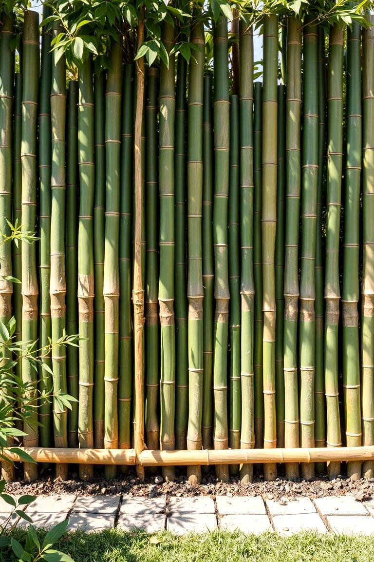 Eco Friendly Bamboo - 24 Sage Green Garden Fence Ideas