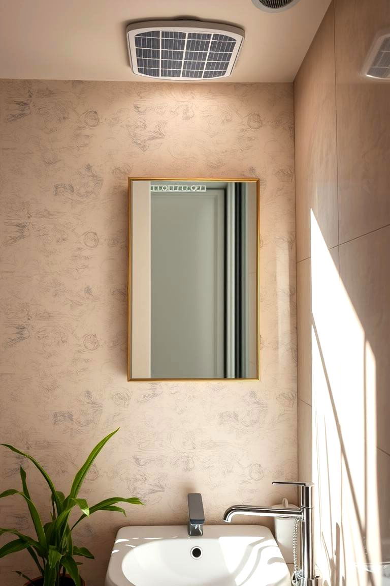 Eco Friendly Bathroom Lighting with Solar Panels - 24 Bathroom Lighting Ideas
