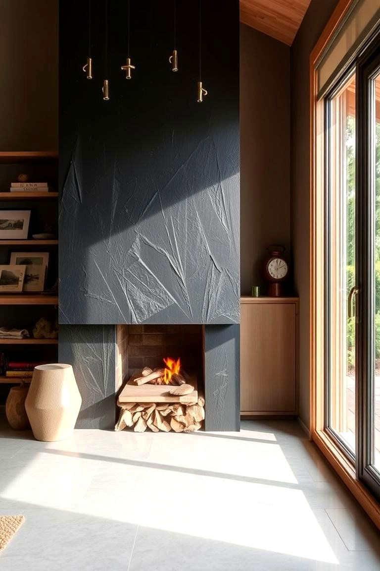 Eco Friendly Black Fireplace - 24 Black Fireplace Ideas