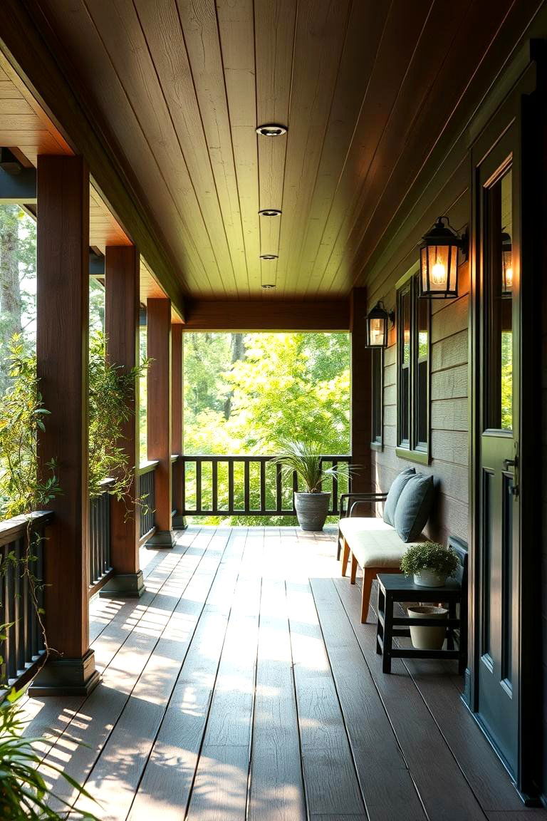 Eco Friendly Black Porch - 24 Black Porch Ideas