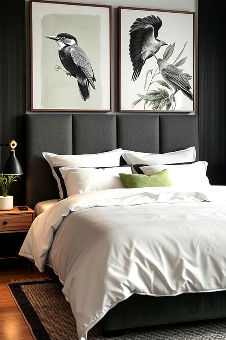 Eco Friendly Black and Green Materials - 24 Black and Green Bedroom Design Ideas