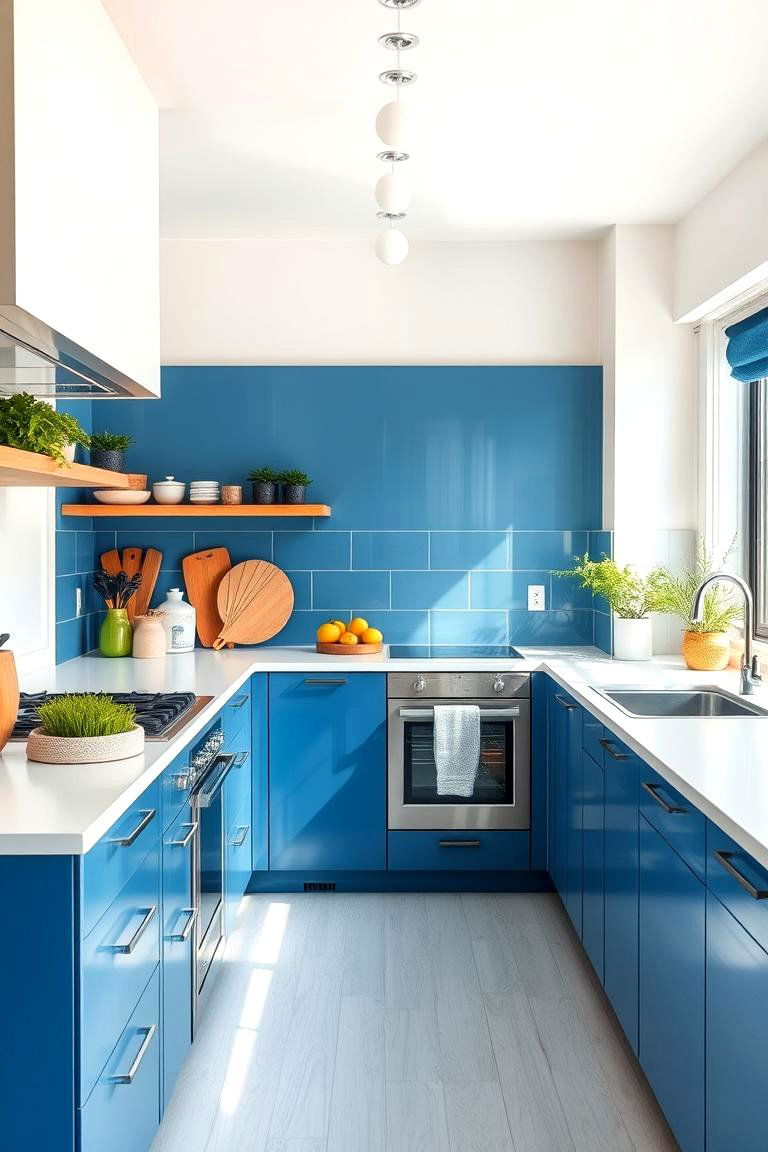 Eco Friendly Blue Innovations - 24 Blue and White Kitchen Ideas