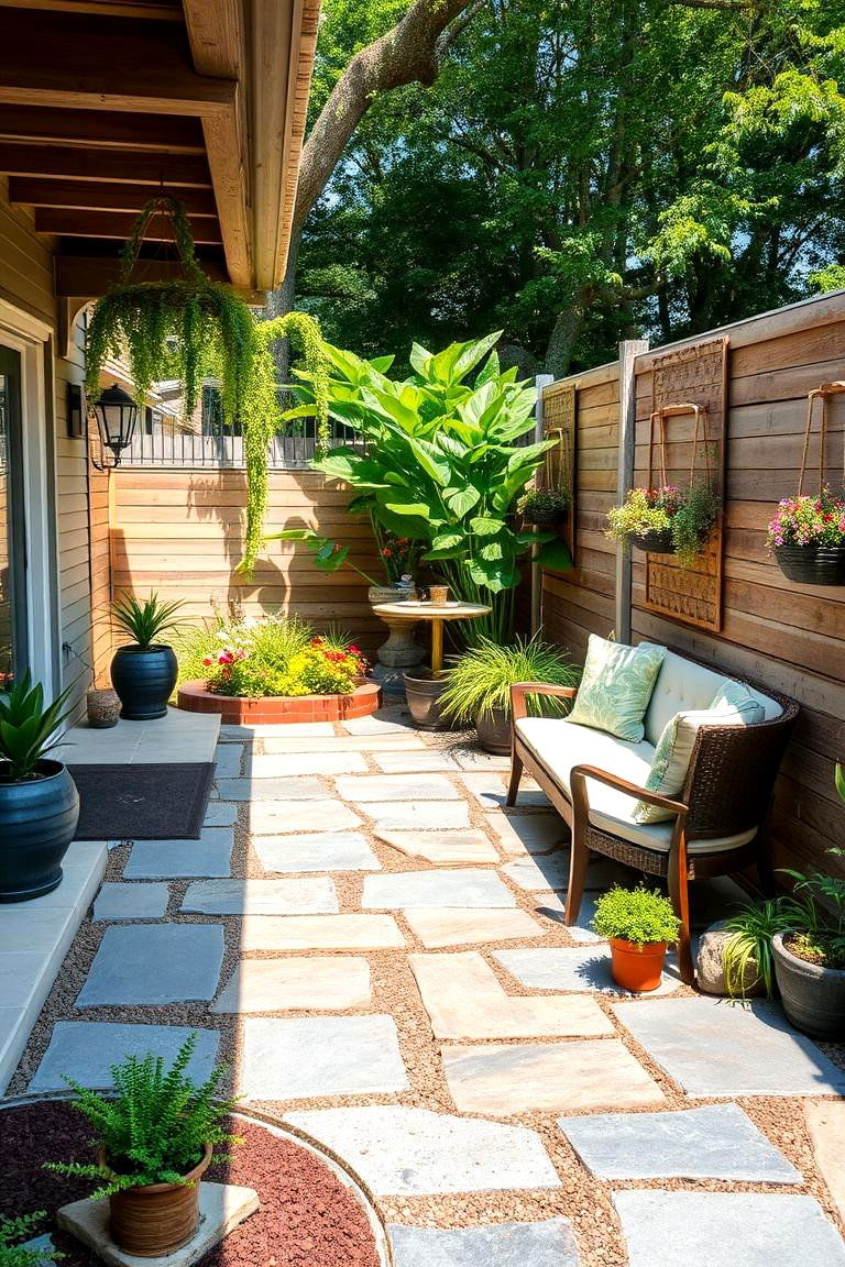 Eco Friendly Bluestone Patio with Recycled Elements - 24 Bluestone Patio Ideas