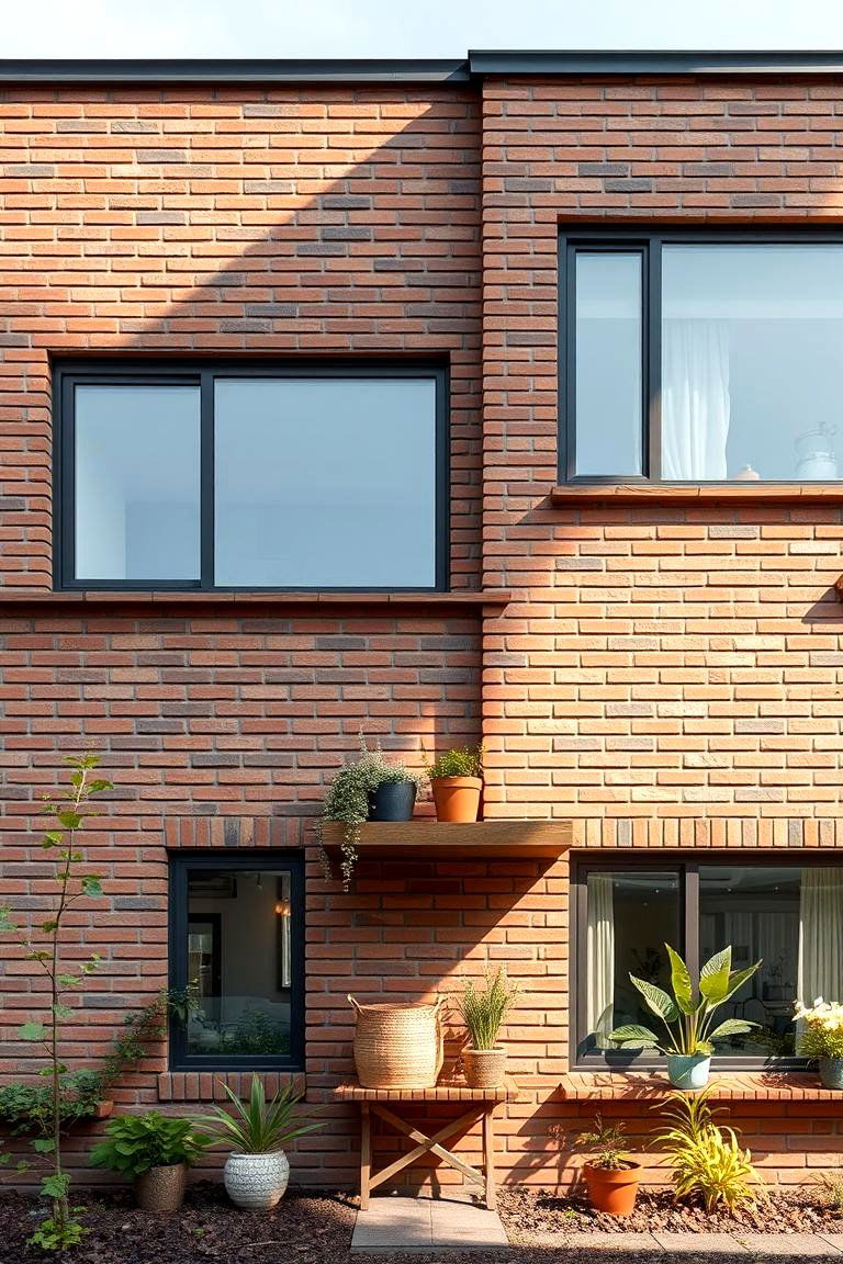 Eco Friendly Brick Designs - 24 Brown Brick Exterior Home Ideas