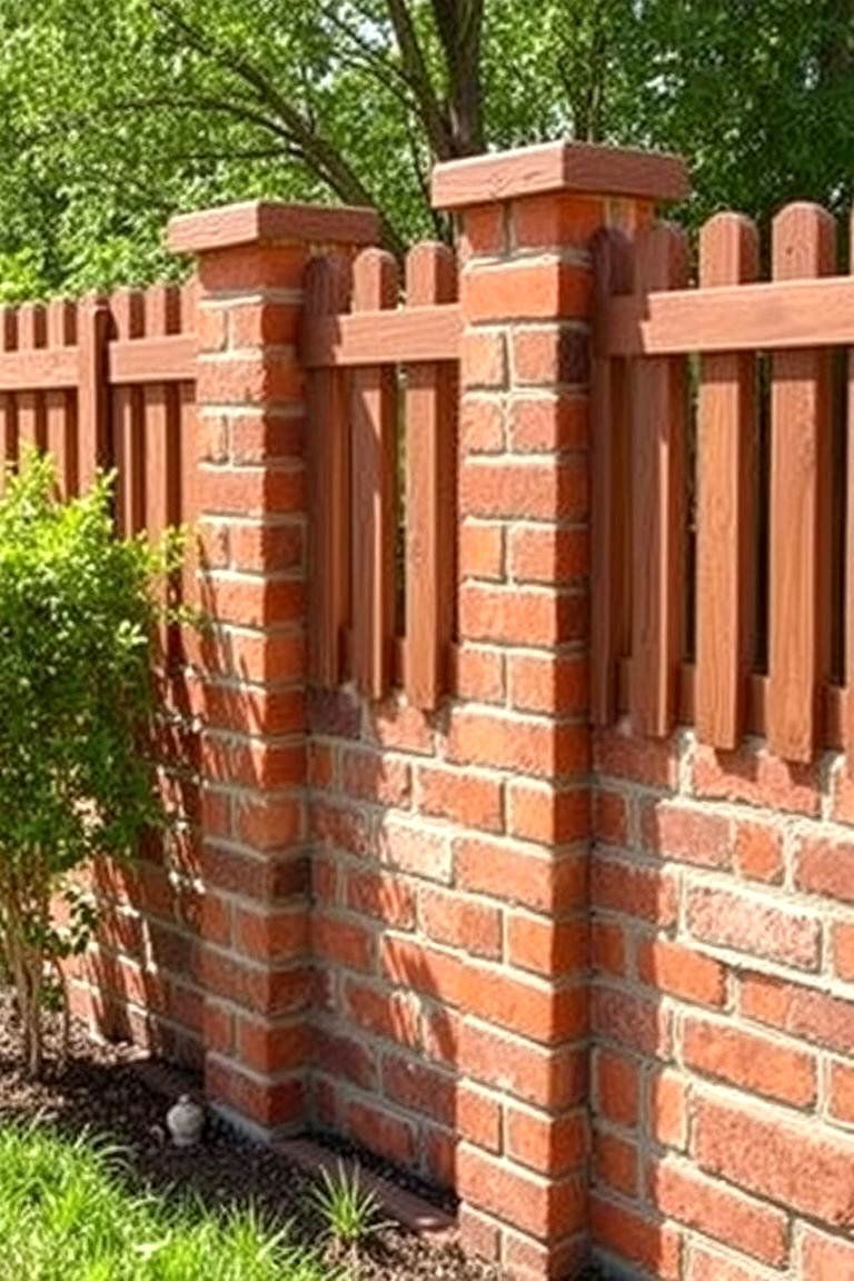 Eco Friendly Brick Fence Design - 24 Front Yard Brick Fence Ideas