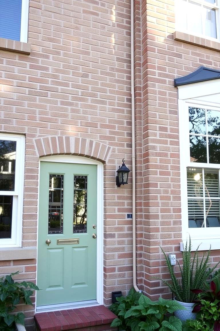 Eco Friendly Brick Restoration - 24 Sage Green Painted Brick House Ideas