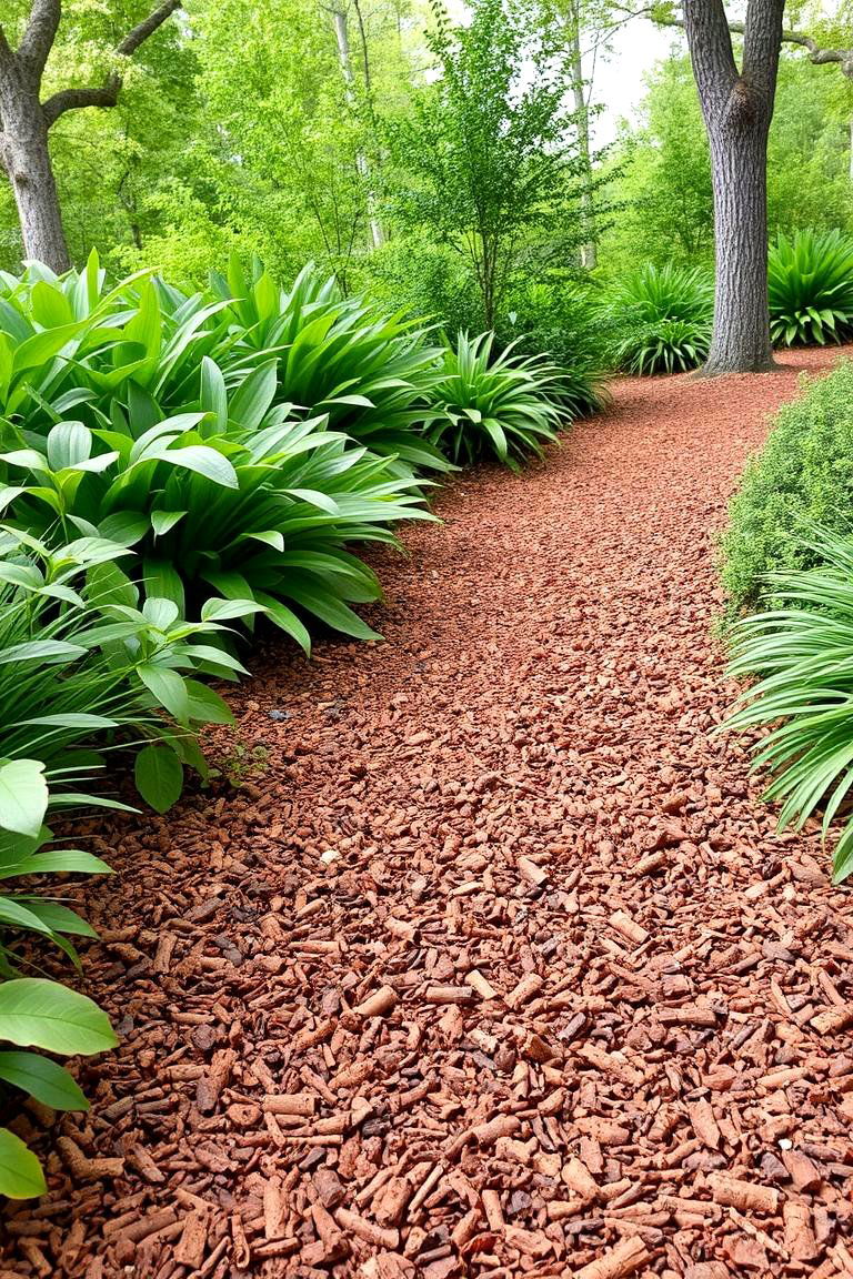 Eco Friendly Cork Mulch Path - 24 Mulch Pathway Ideas