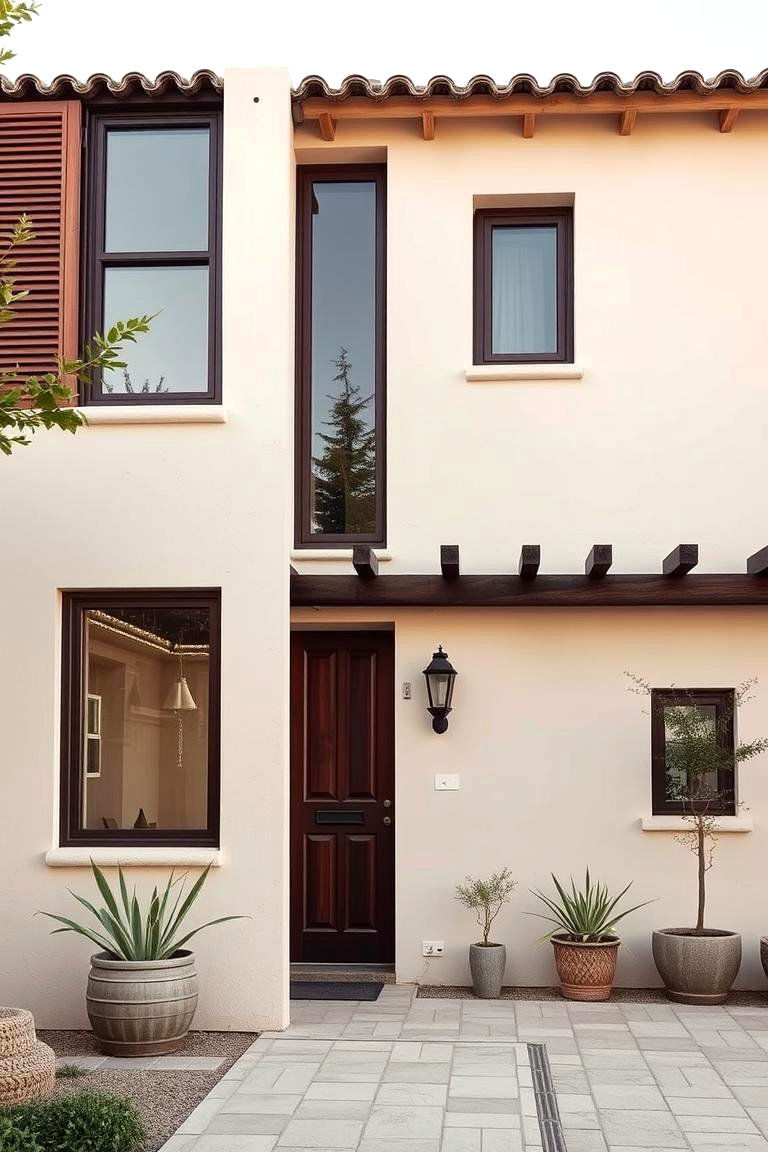 Eco Friendly Cream and Brown Exteriors - 24 Cream and Brown House Exterior Ideas