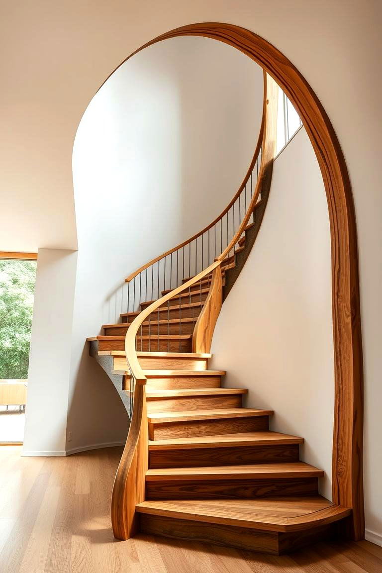 Eco Friendly Curved Staircase - 24 Curved Staircase Ideas