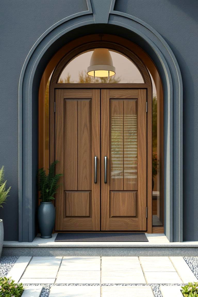 Eco Friendly Dark Gray Entrance - 24 Dark Gray Front Door Ideas