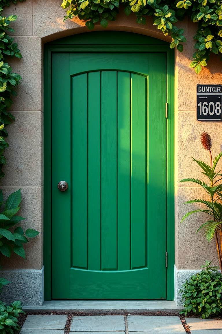 Eco Friendly Emerald Entry - 24 Green Front Door Ideas