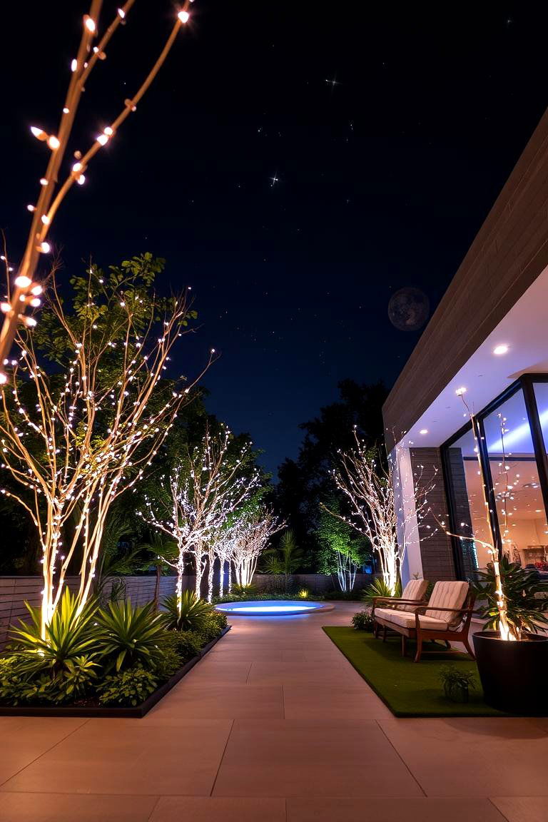 Eco Friendly Fiber Optic Lights - 24 Covered Patio Lighting Ideas