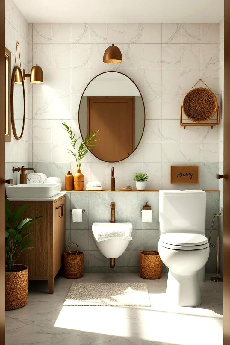 Eco Friendly Flourish - 24 Green Powder Room Ideas