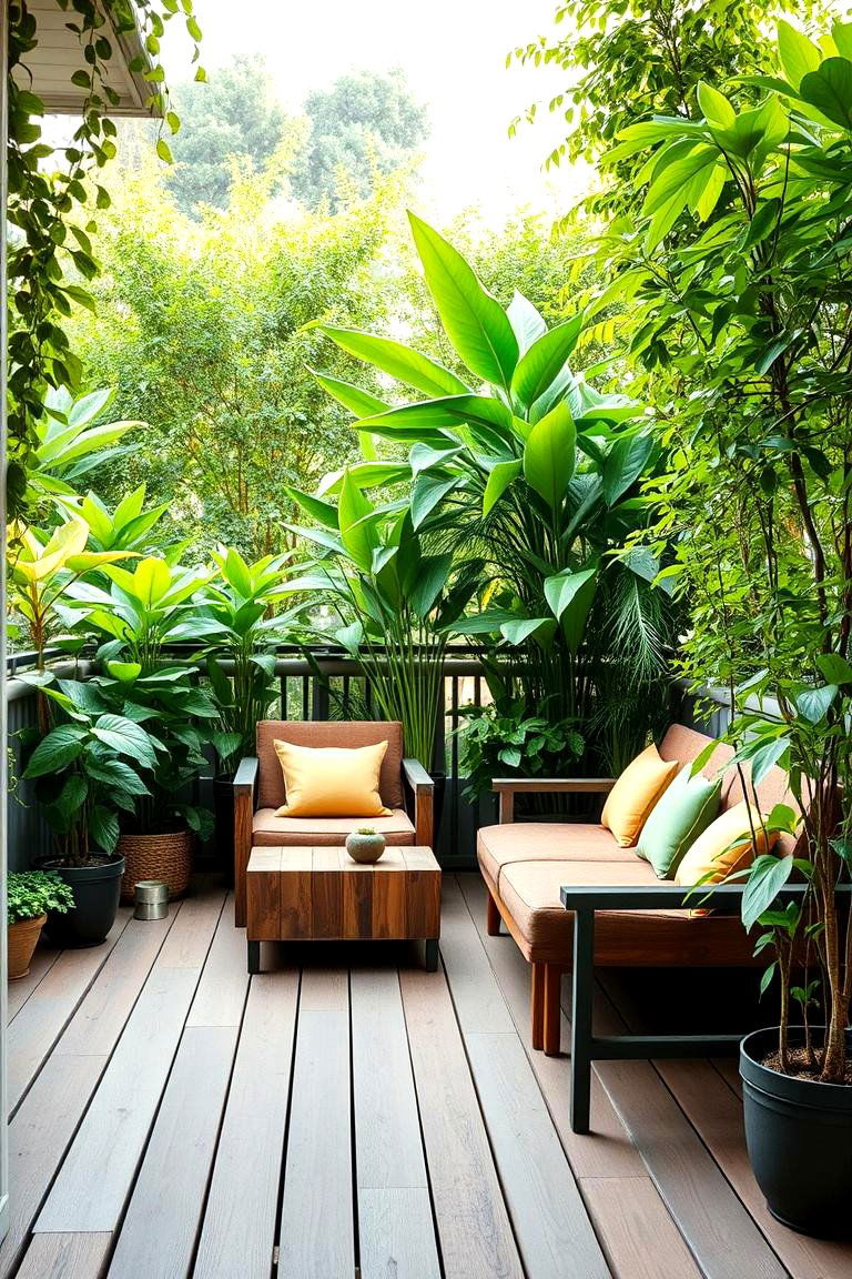 Eco Friendly Furniture Integration - 24 Green Balcony Ideas