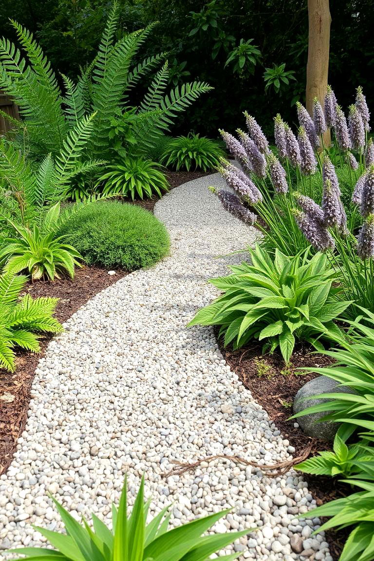 Eco Friendly Garden Walk - 24 Pea Gravel Walkway Ideas