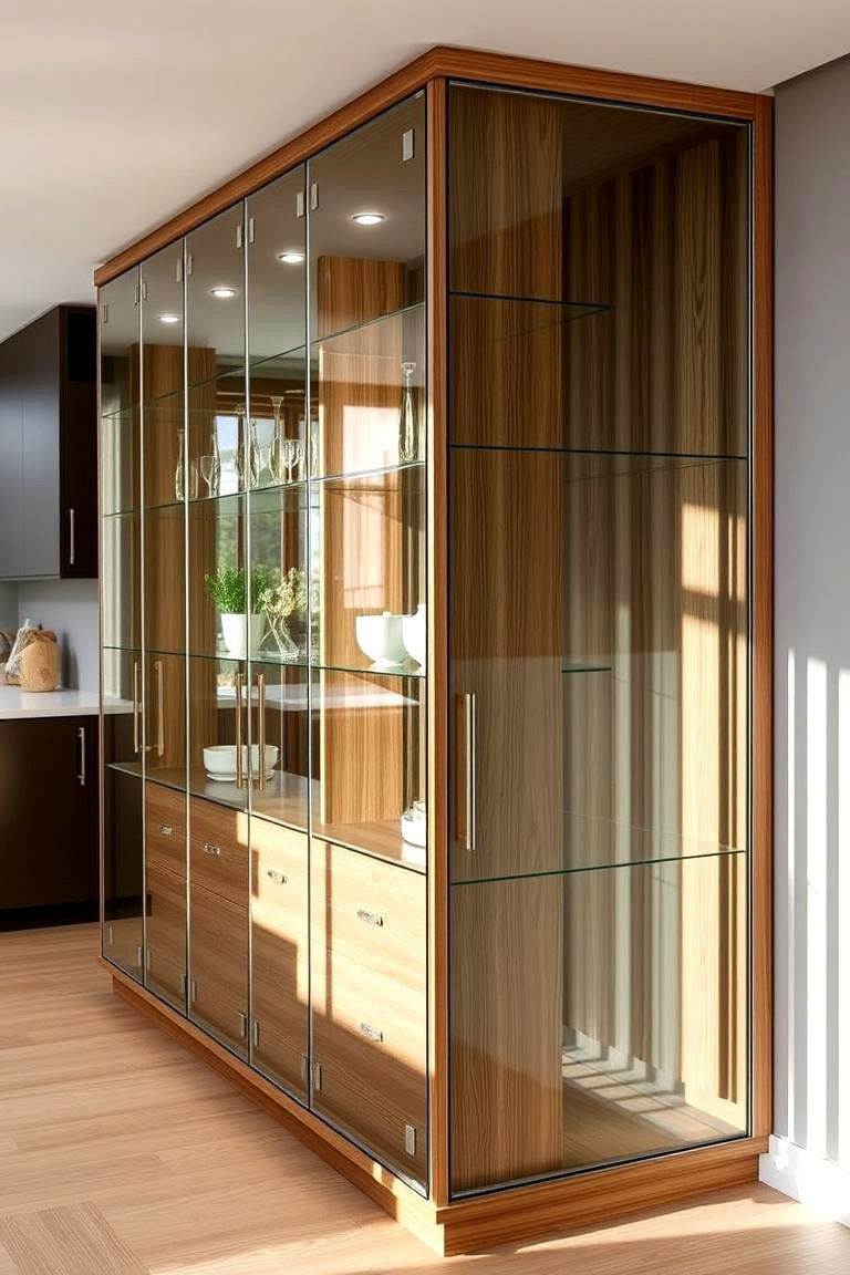 Eco Friendly Glass Cabinets - 24 Modern Style Glass Kitchen Cabinets