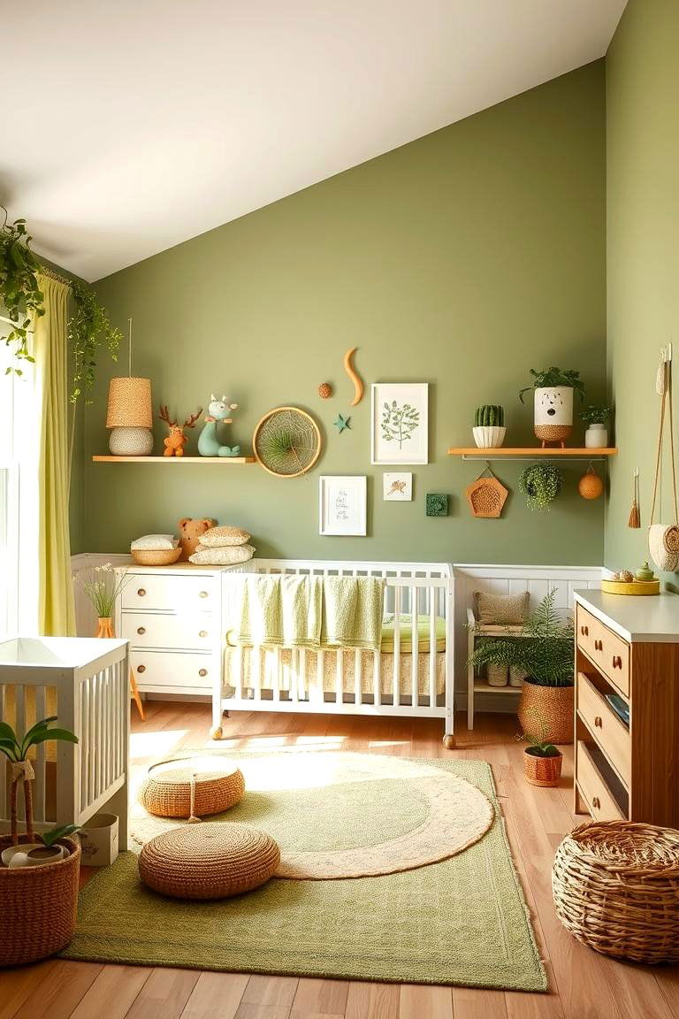 Eco Friendly Green Nursery - 24 Nature Themed Nursery Ideas