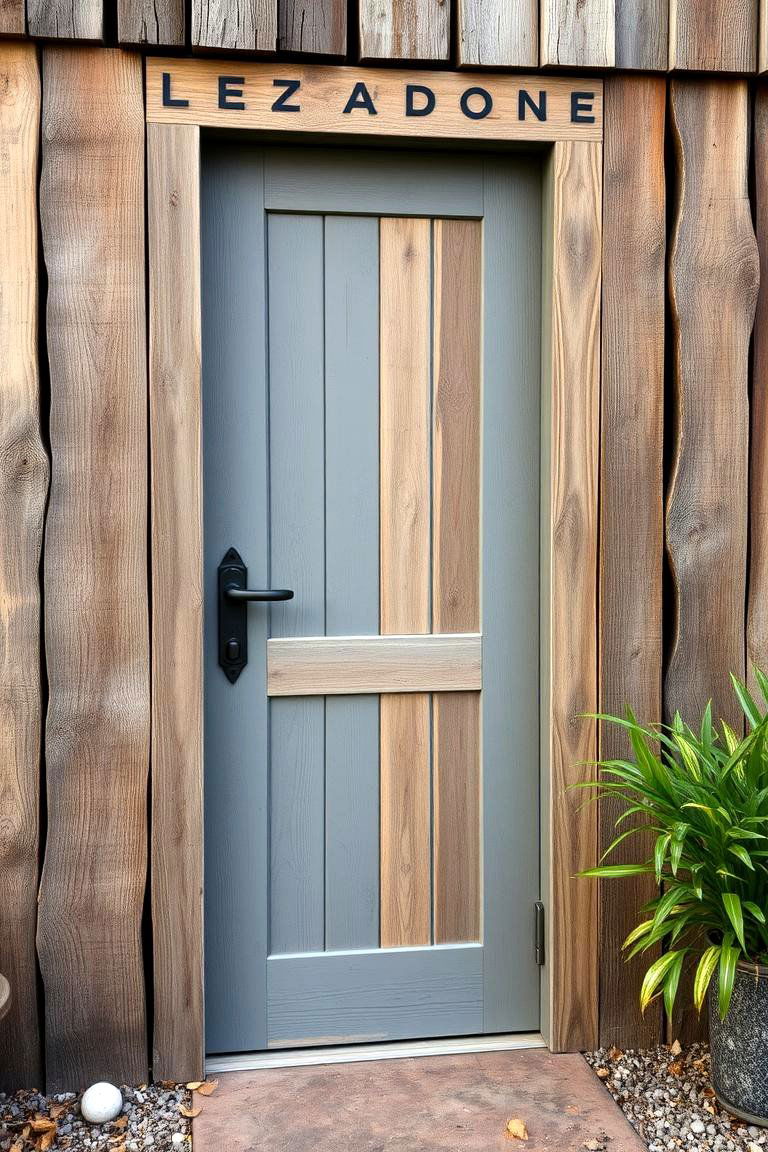 Eco Friendly Grey Reclaimed Wood - 24 Grey Front Door Ideas