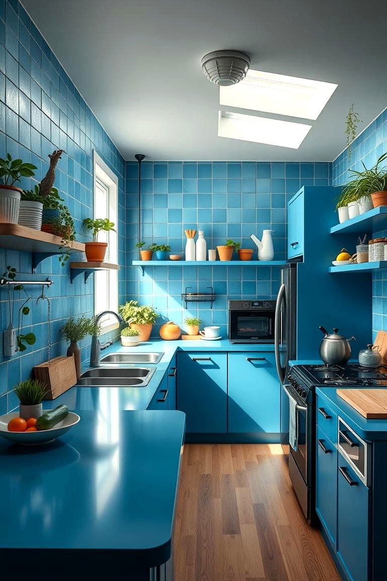 Eco Friendly Haven - 24 kitchens with blue countertops