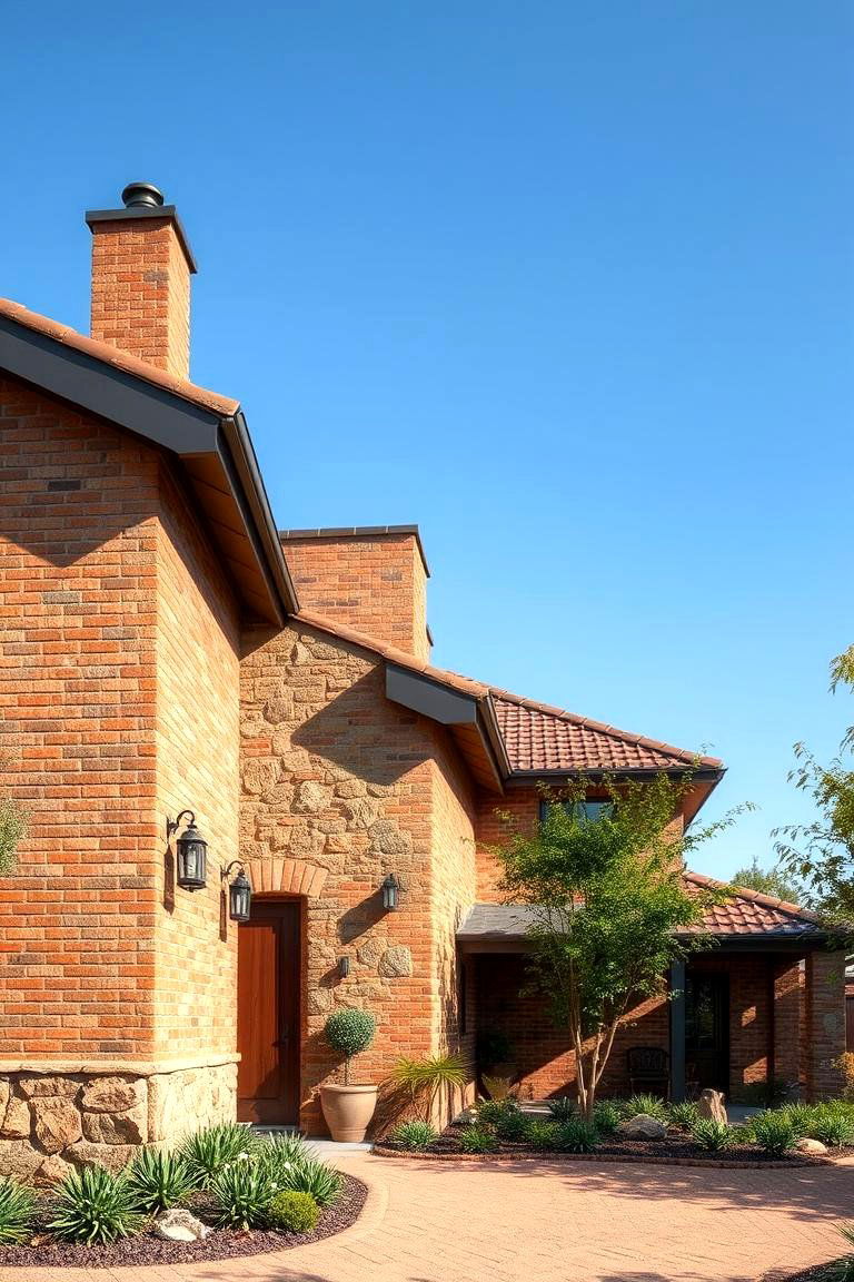 Eco Friendly Heritage Home - 24 Brick Houses With Stone Accents