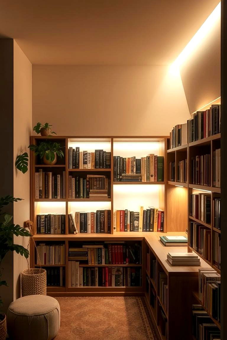 Eco Friendly LED Book Nook Lighting - 24 Bookshelf Lighting Ideas