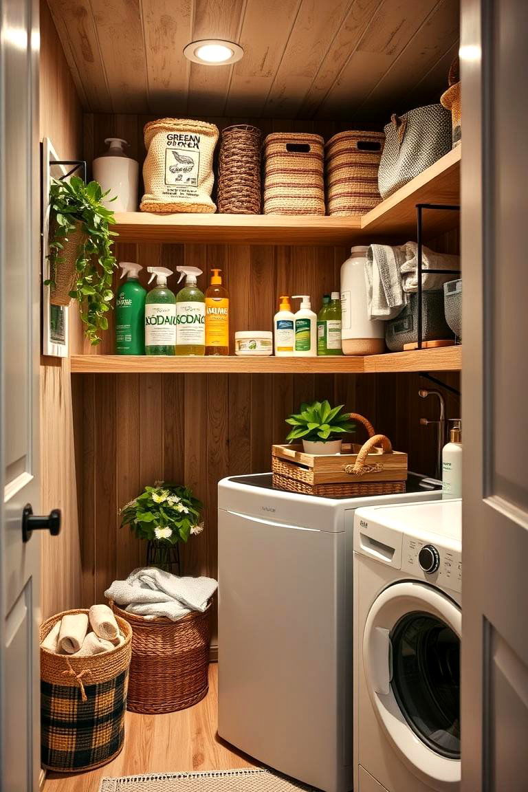 Eco Friendly Laundry Supplies Storage - 24 Laundry Closet Ideas