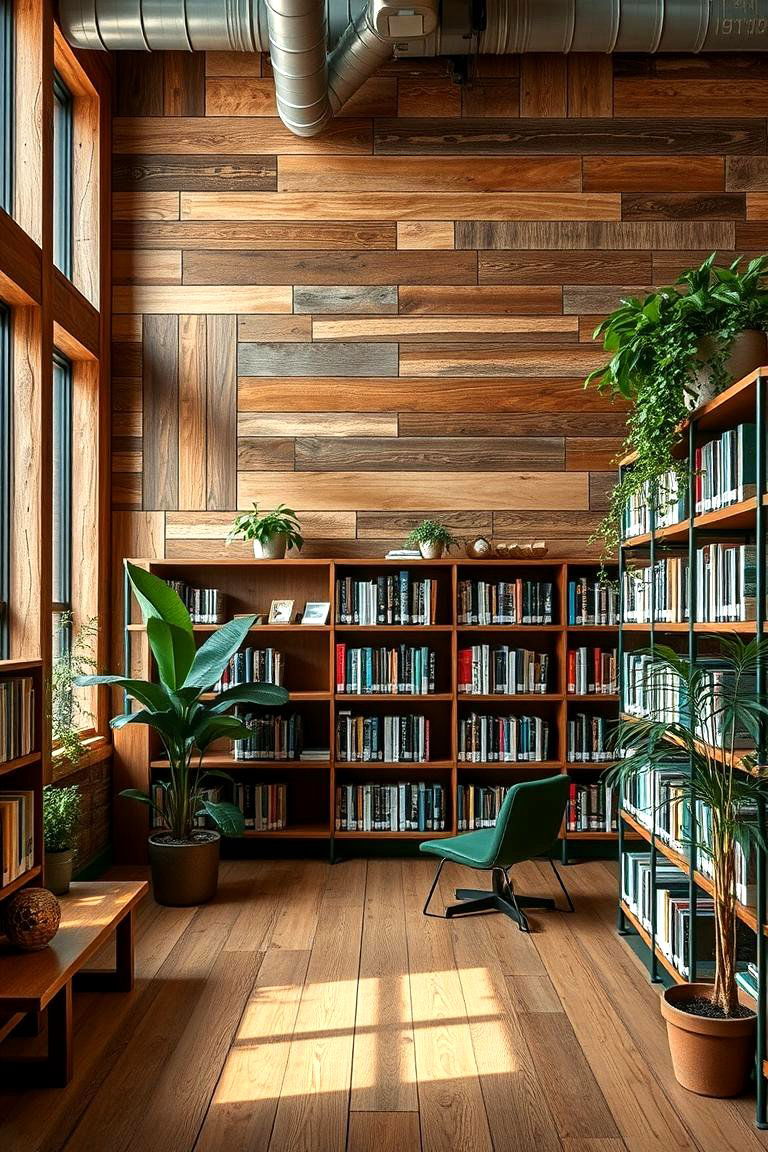 Eco Friendly Library Decor - 24 Dark Green Home Library Ideas and Inspiration