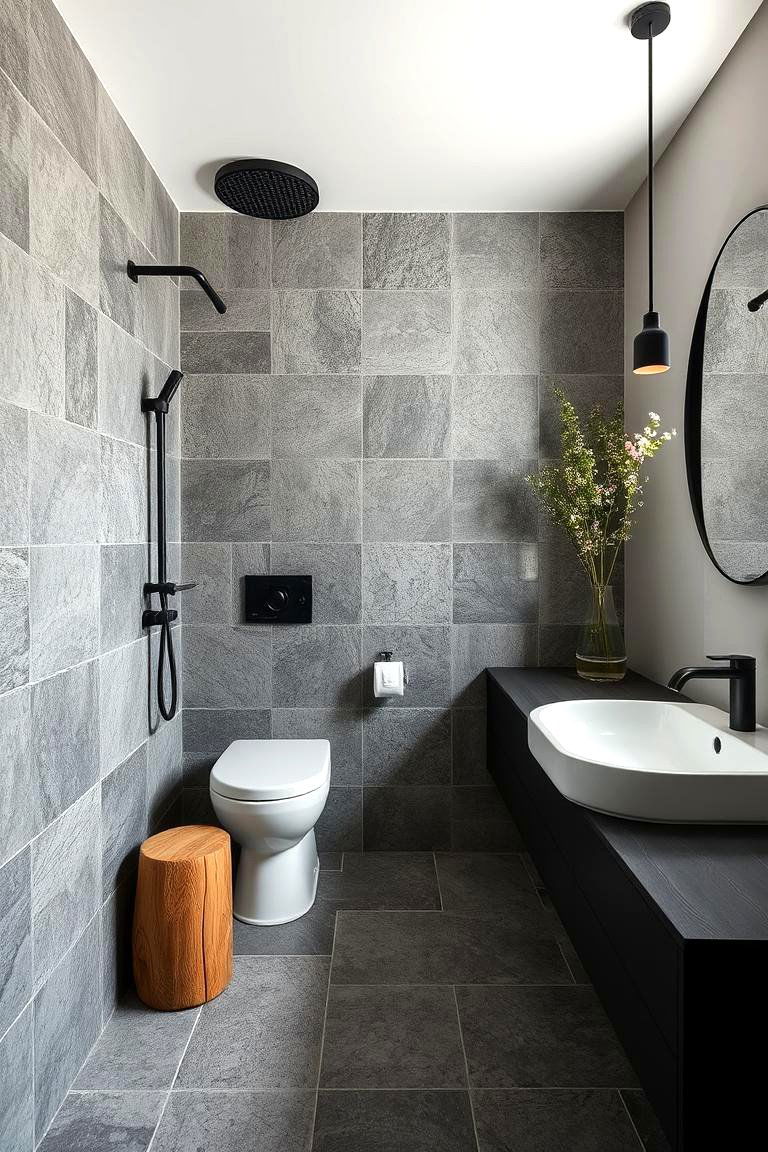 Eco Friendly Materials - 24 Black and Grey Bathroom Ideas