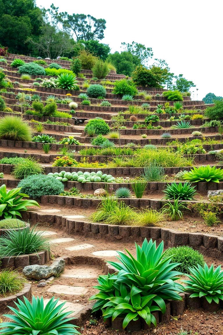 Eco Friendly Native Planting - 24 Hillside Terraced Garden Ideas