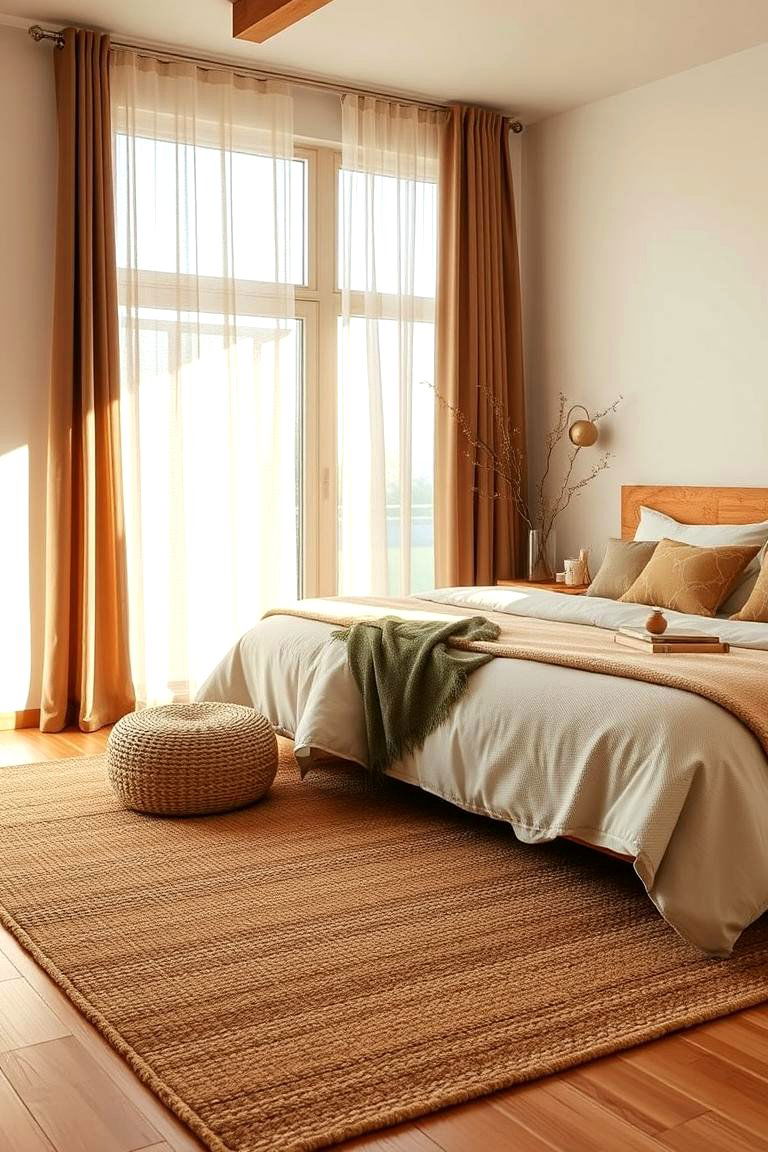 Eco Friendly Natural Fiber Rug - 24 bedroom rug ideas