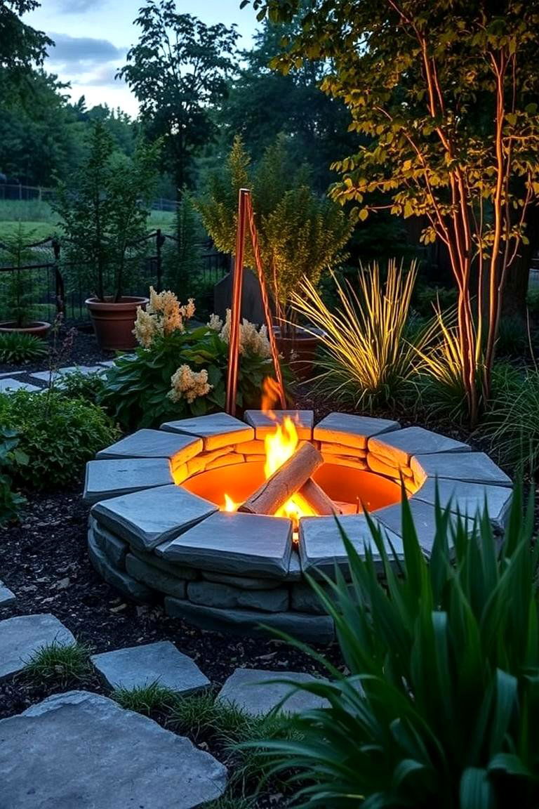 Eco Friendly Natural Sunken Fire Pit - 24 Sunken Fire Pit Ideas
