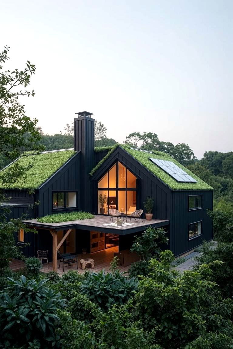 Eco Friendly Olive Green Retreat - 24 Dark Olive Green House Designs