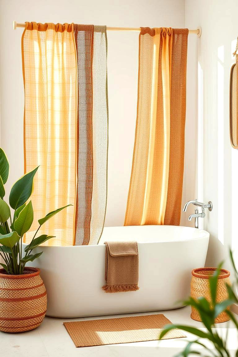 Eco Friendly Organic Design - 24 bathroom curtain ideas
