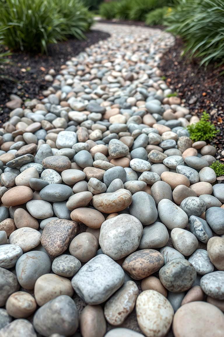 Eco Friendly Pebble Path - 24 walkway ideas