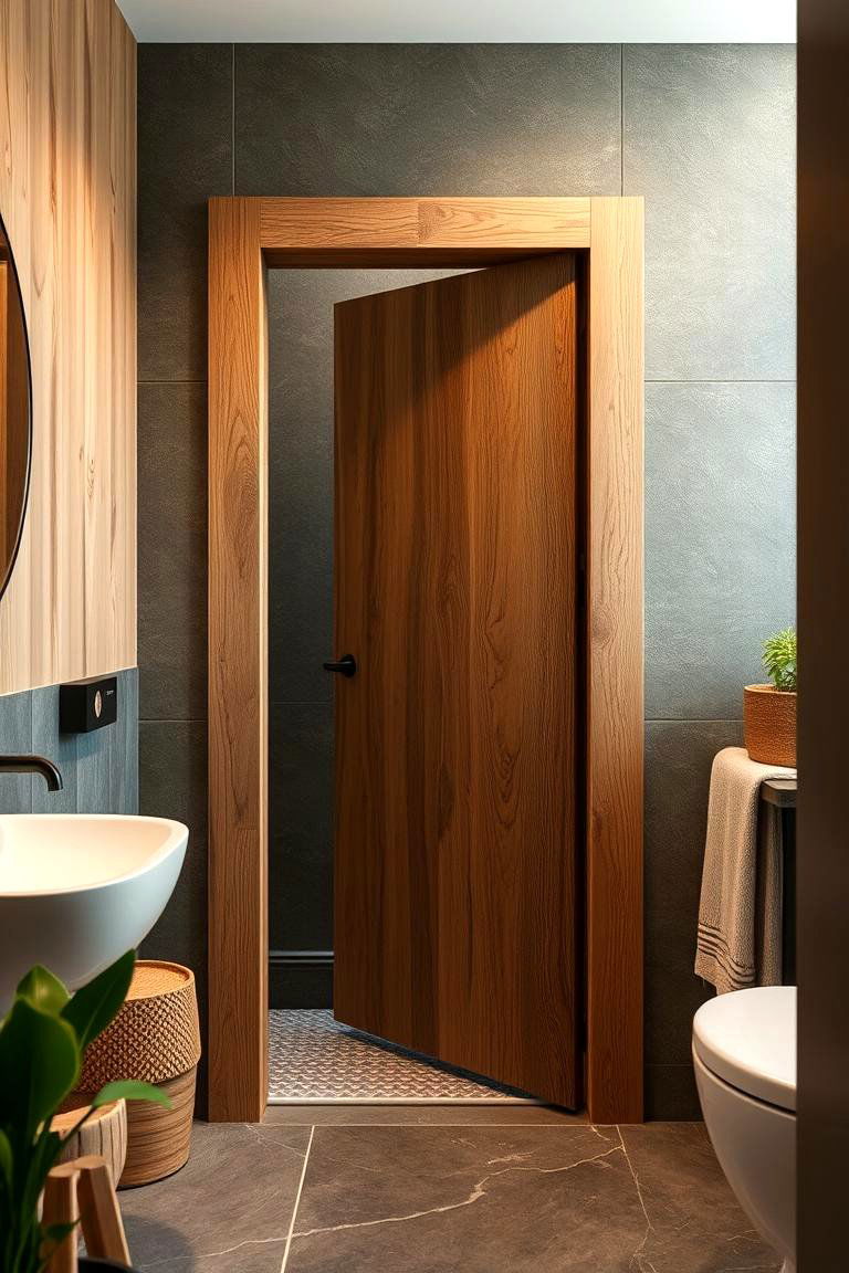 Eco Friendly Pocket Door - 24 Bathroom Pocket Door Ideas