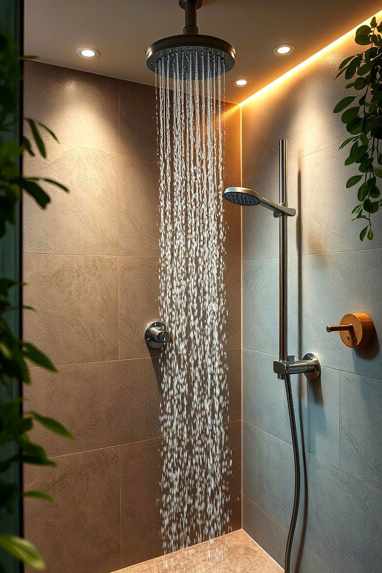 Eco Friendly Rain Shower - 24 Corner Shower Ideas