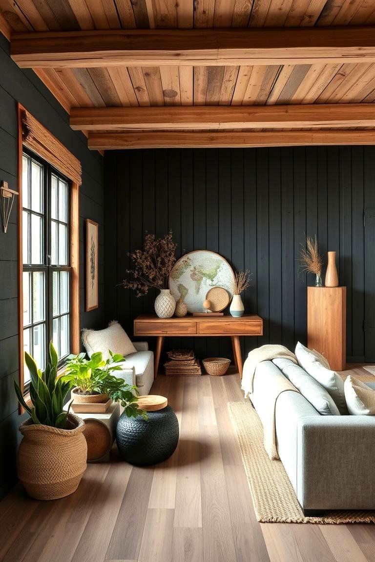 Eco Friendly Reclaimed Black Shiplap - 24 Black Shiplap Wall Ideas