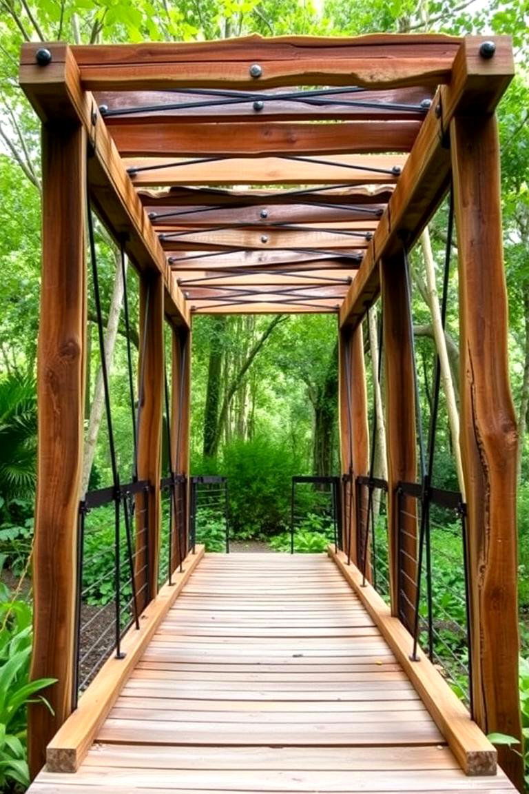 Eco Friendly Reclaimed Bridge - 24 Garden Bridge Ideas