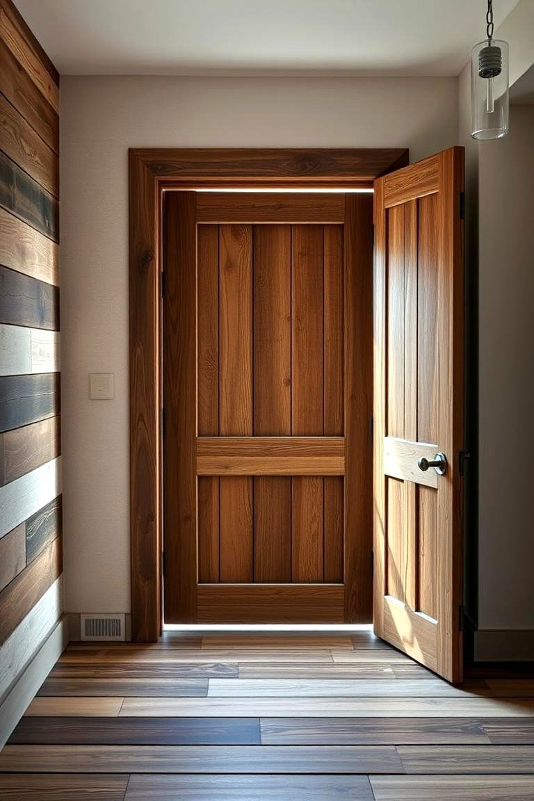 Eco Friendly Reclaimed Door - 24 Rustic Front Door Ideas