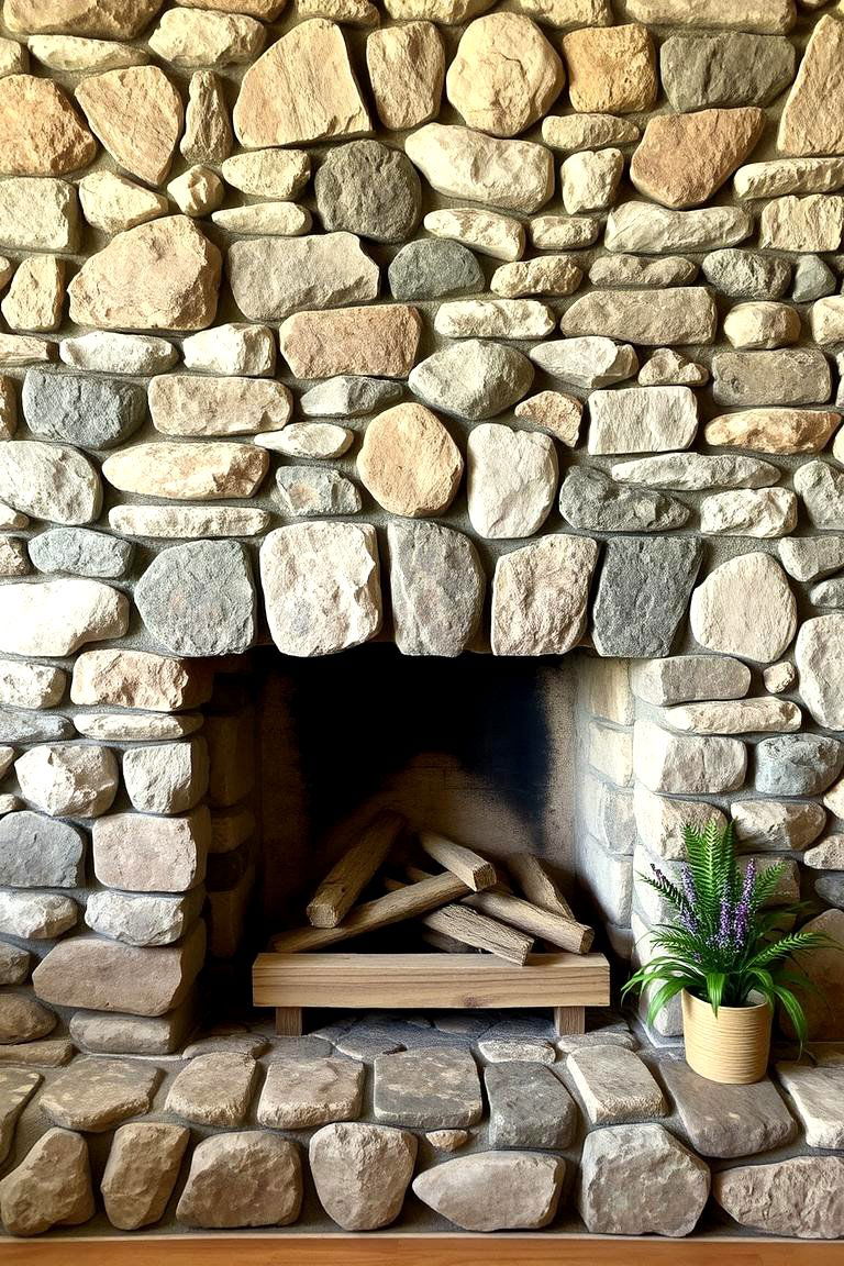 Eco Friendly Reclaimed Stone Fireplace - 24 Stacked Stone Fireplace Ideas
