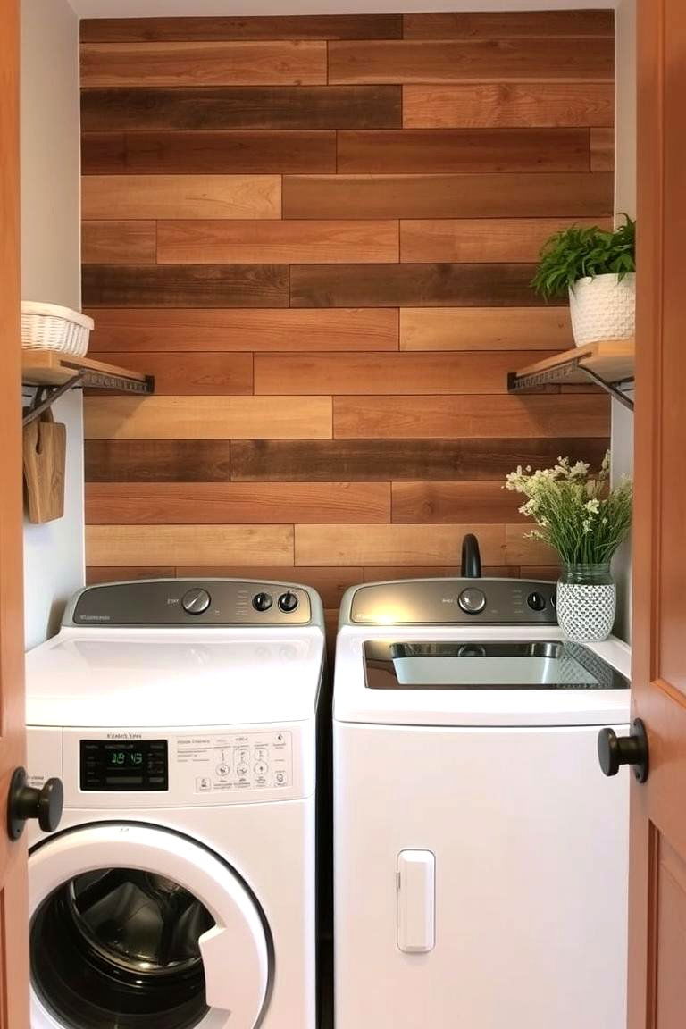 Eco Friendly Reclaimed Wood - 24 Laundry Room Backsplash Ideas