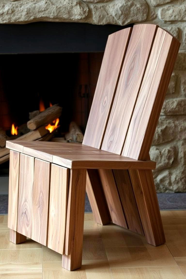 Eco Friendly Reclaimed Wood Chair - 24 Chairs in Front of Fireplace Ideas