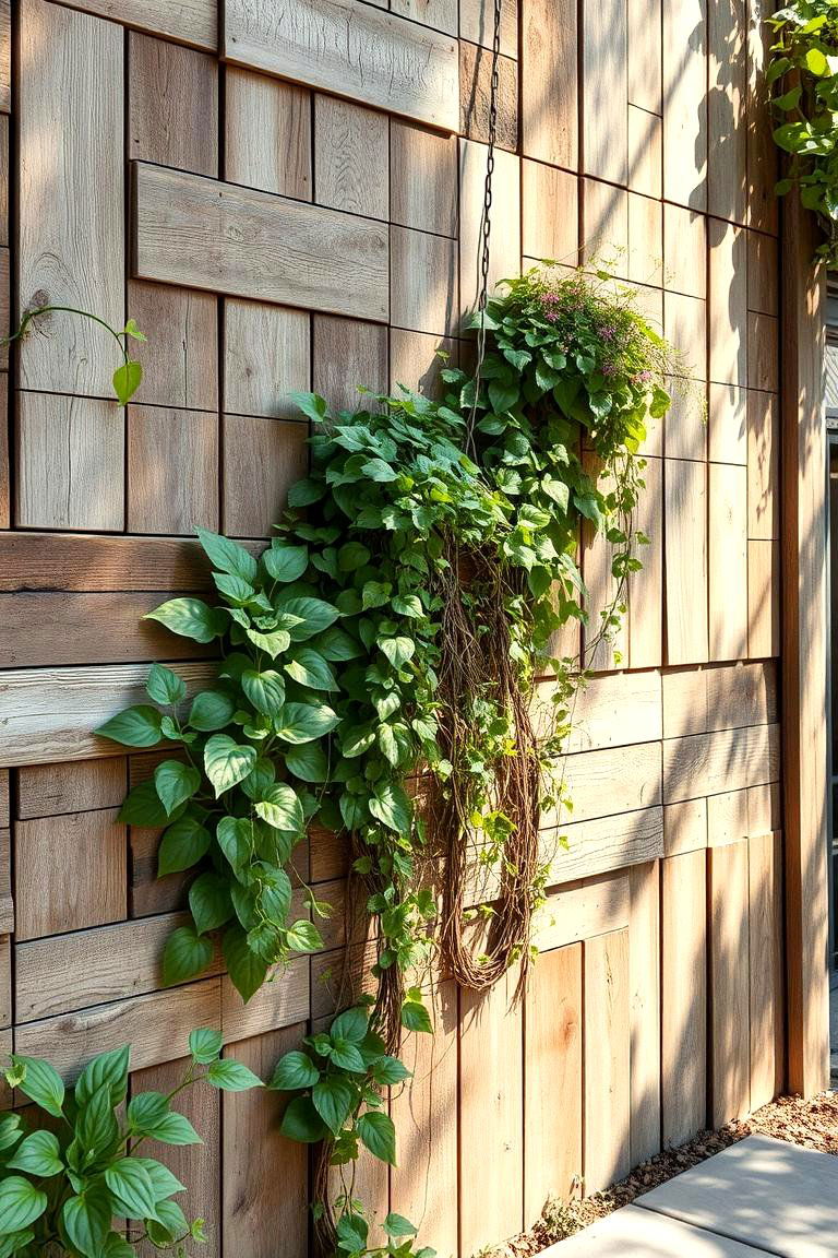 Eco Friendly Reclaimed Wood Walls - 24 Garden Wall Ideas