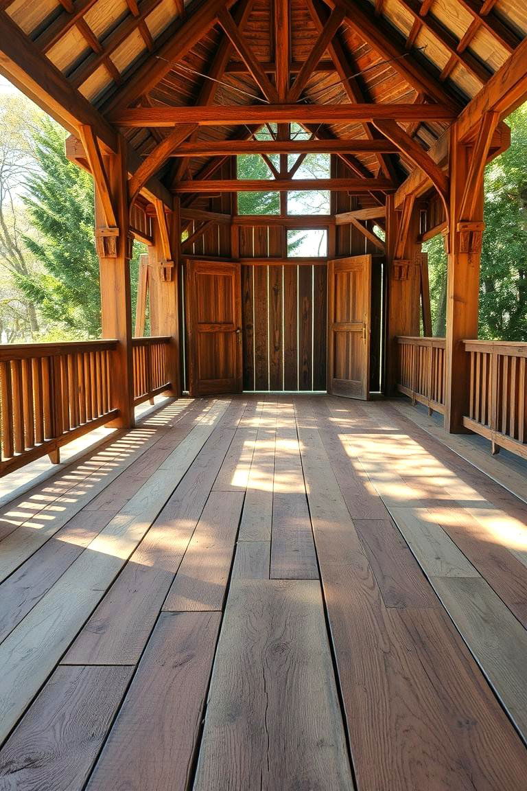 Eco Friendly Reclaimed Wood - 24 Gazebo Floor Ideas