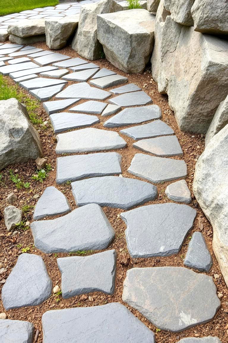 Eco Friendly Recycled Bluestone Path - 24 Bluestone Walkway Ideas