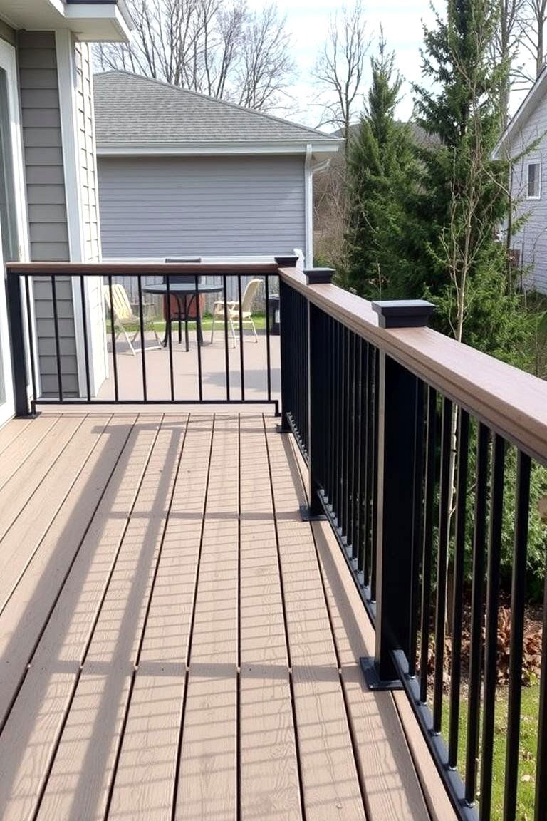 Eco Friendly Recycled Composite - 24 Horizontal Deck Railing Ideas
