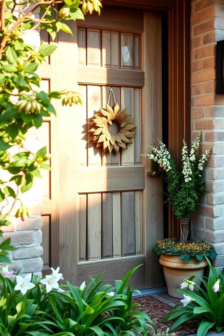 Eco Friendly Recycled Decor - 24 Spring Front Door Decor Ideas