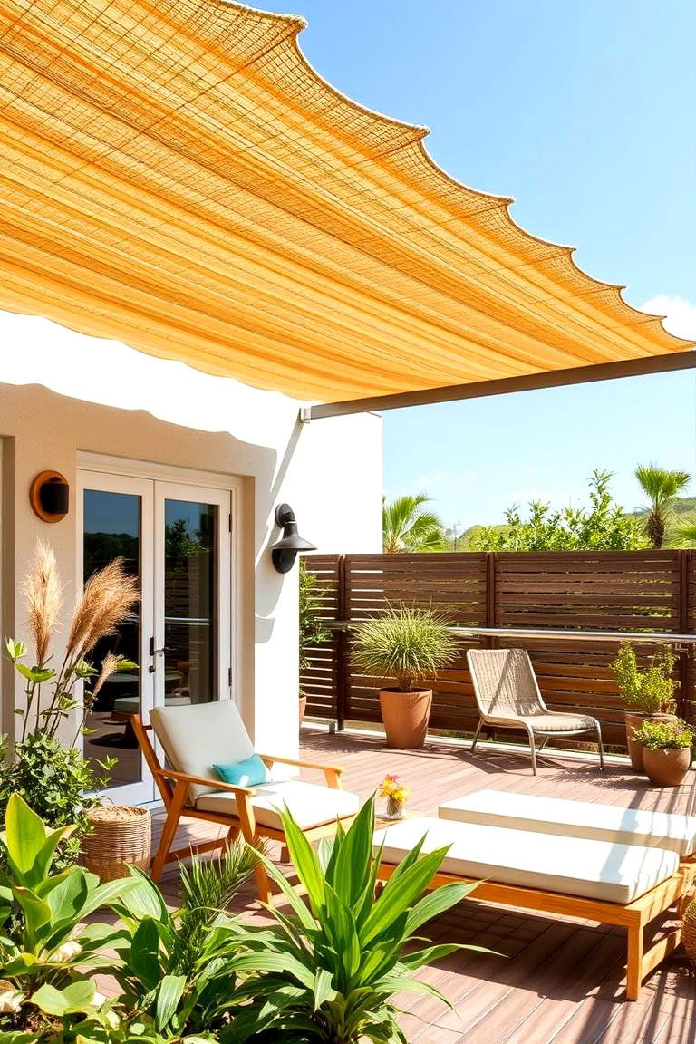Eco Friendly Recycled Material Awning - 24 Deck Awning Ideas
