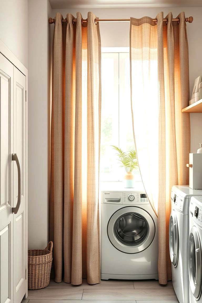Eco Friendly Recycled Materials Curtains - 24 Laundry Room Curtain Ideas